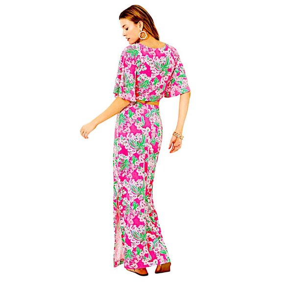 Lilly Pulitzer Minka Maxi Skirt Set in Roxie Pink/Worth A Look NWT - Size XL - Picture 6 of 11